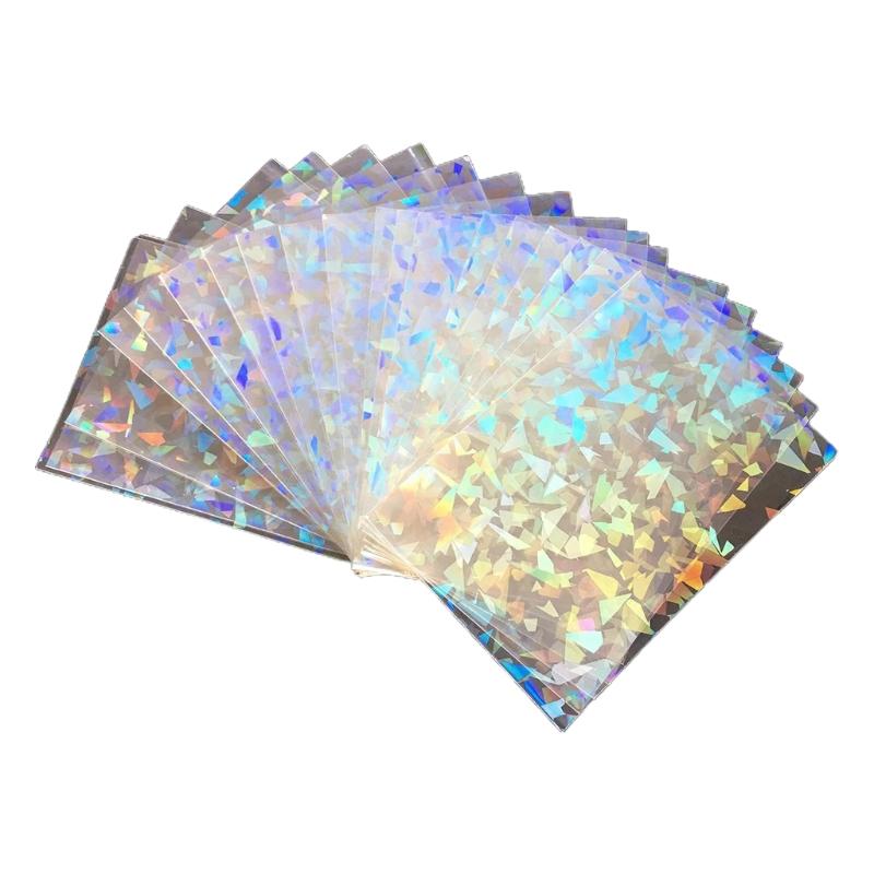 

Card Holders 63HC Broken Glass Gemstone Flashing Ultra Super Protector Film Holographic Idol Po Sleeves, A -61x88m