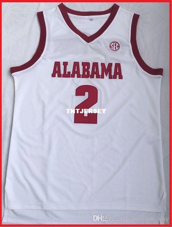 

Cheap wholesale Collin Sexton #2 Alabama Crimson Tide Sewn basketball Jersey White S-2XL high quality, Black;blue