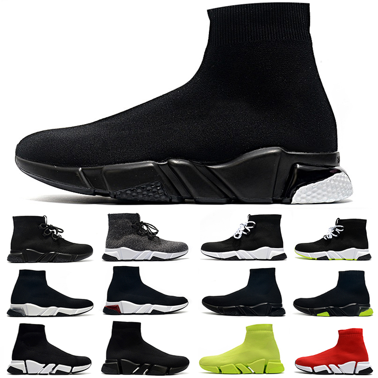 

2022 Speed Sock trainers running shoes mesh mens Clearsole Lace-up triple black white red blue grey men women tennis trainers sports sneakers 36-45 Top Quality, Pewter