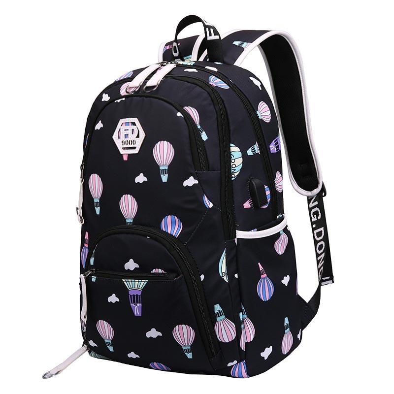 

Light Weight Girl's School Rucksack College Backpack Lady Travel Backpack Fashion Shoulder Bag Bookbags For Girls, White 2655
