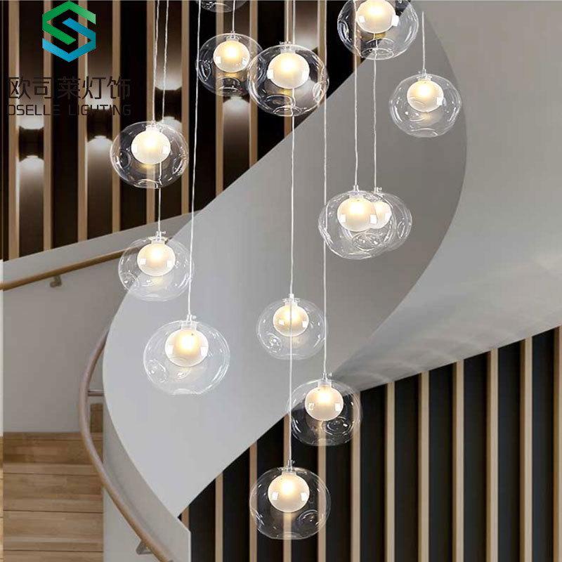 

nordic led glass ball luminaire suspendu lustre pendente luminaria pendente pendant lamp commercial lighting dining room