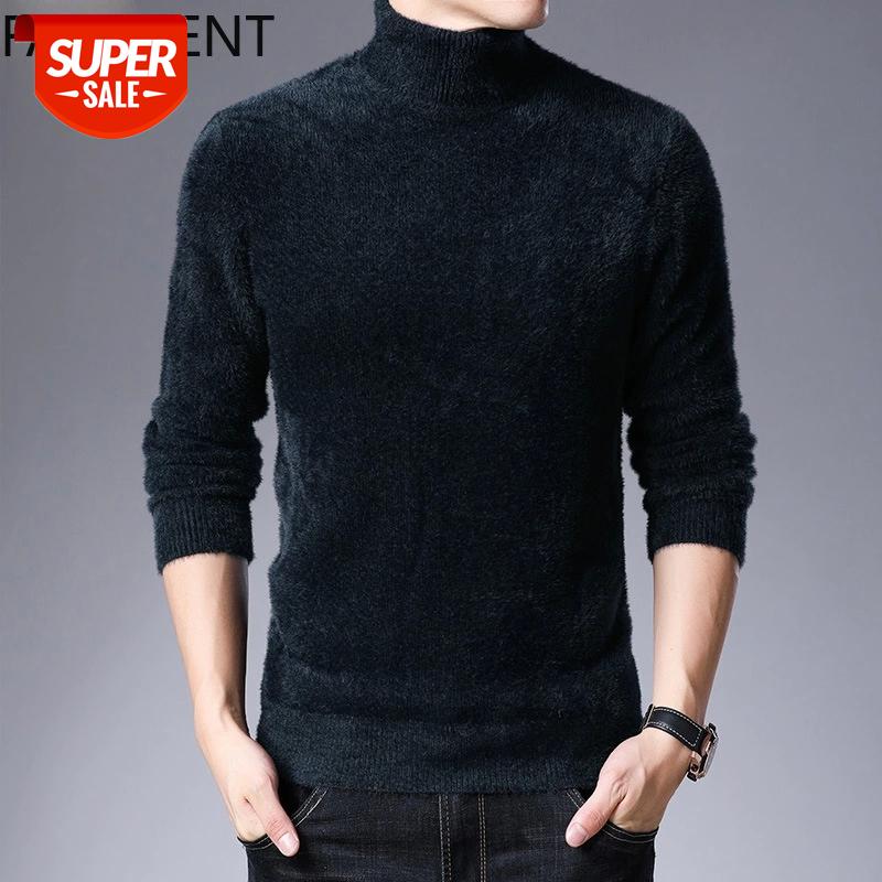 

Winter Turtleneck Sweaters Men Thick Wool Knitted Pullovers White Sweaters Fashion Casual Male Knitwear Sweater Black Pullovers #xV5J, White;black