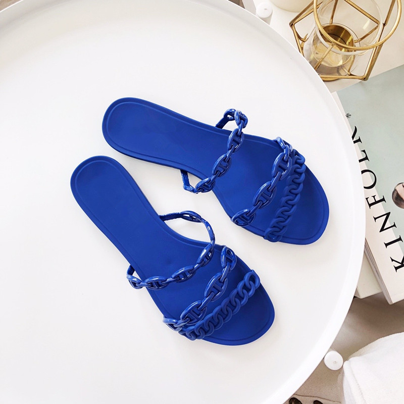 

2021 New Womens Fashion Beach Slippers Slides Summer Shoes Flat Crystal Flat Sandals Outdoor Female Casual Shoes, 03