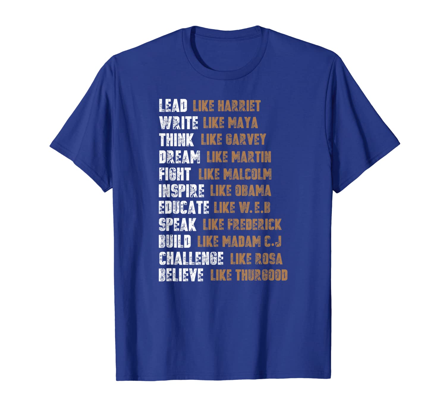 

Black Power History Month T-shirt - Great Black Leaders, White;black