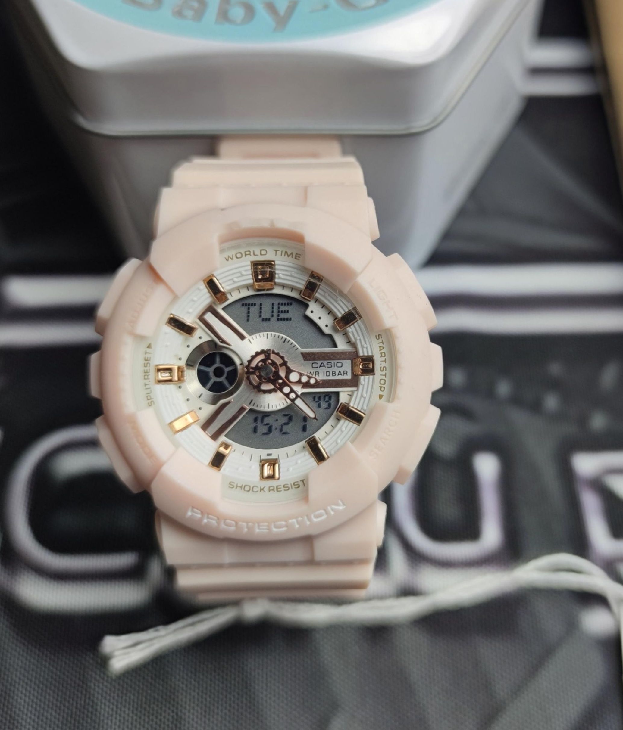 

High quality sports calendar chronograph waterproof women's watch all functions can operate quartz watch, Slivery;brown