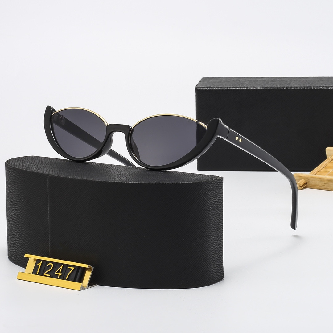 

2022 Designer Sunglasses Luxury Sunglasses Fashion Brand for Woman Glasses Driving UV400 Adumbral with Box Logo womens 1247 High quality New Hot