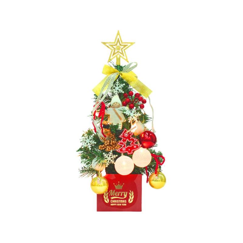 

Christmas Decorations DIY Tabletop Tree 18 Inch Artificial Battery Operated Lighted Mini With LED Light For C