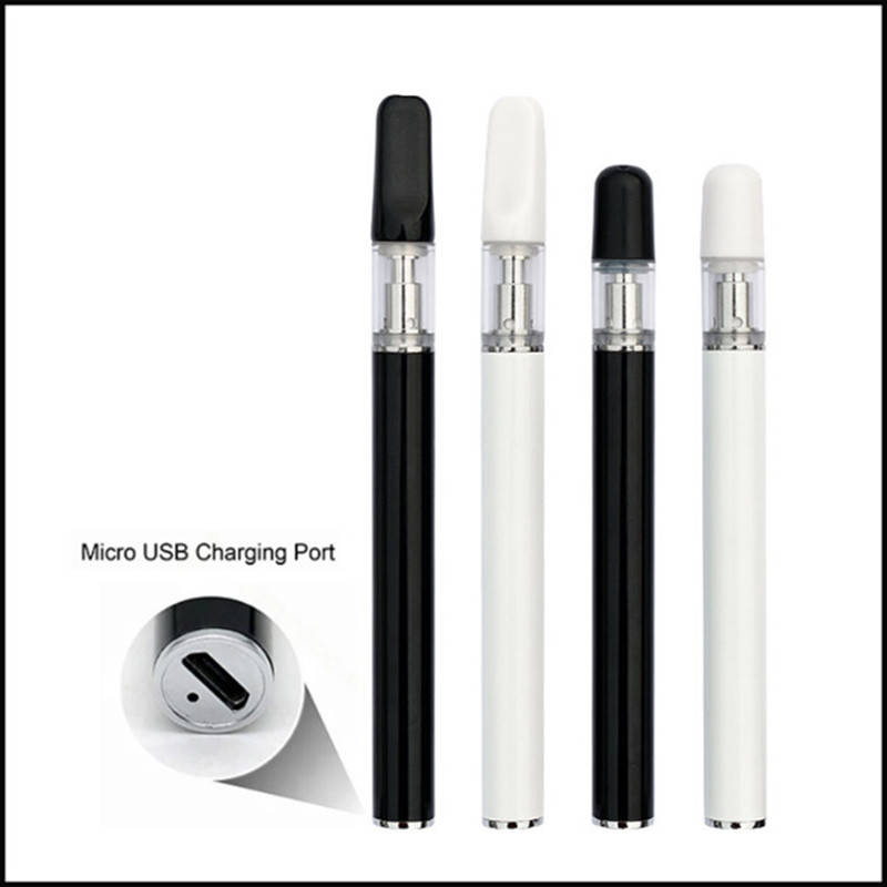 

Disposable E-cigarettes Electronic Cigarettes Rechargeable Vape Pen TH205 Ceramic Coil Empty Glass Cartridge for Thick Oil 0.5ml Free DHL UPS