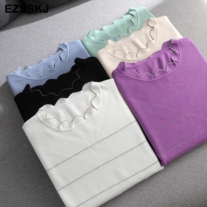 

autumn winter o neck slim womens sweater pullover women elegant female loose knitted basic sweaters pull, White;black