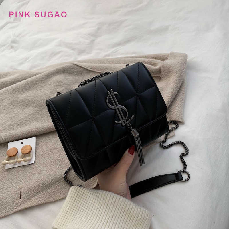 

shoulder bags Pinksugao messenger women designer women chain bags 2020 new fashion luxury croosbody bags lady shopping bag hot sales bag, Black