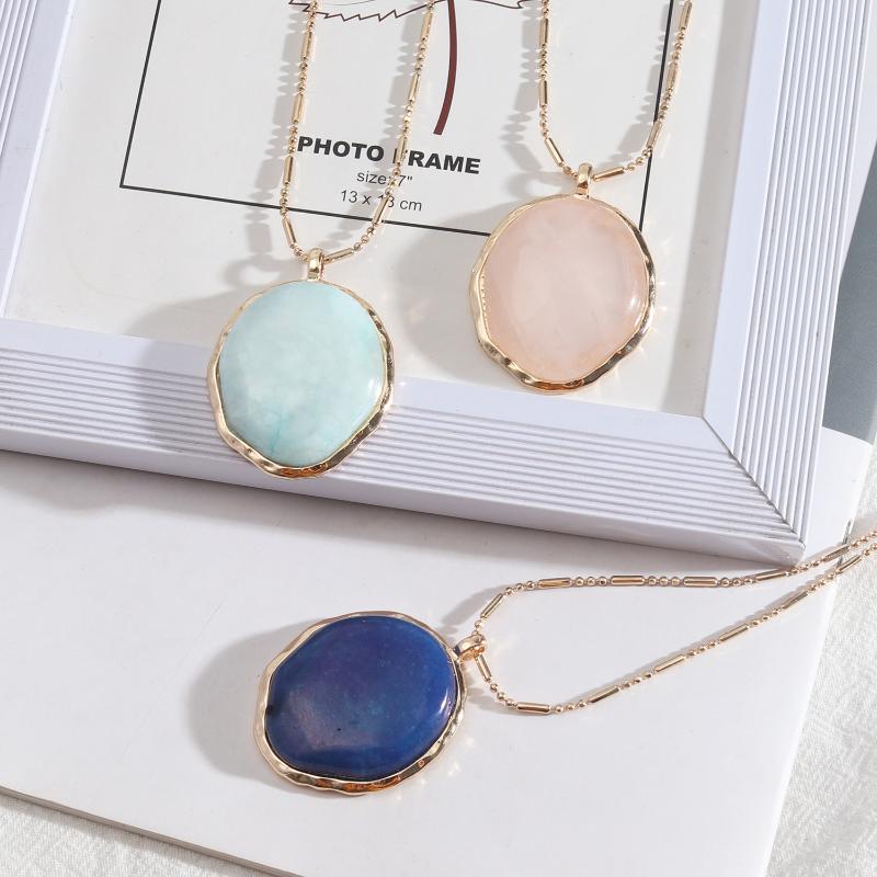 

Pendant Necklaces 2021 Colorful Stone Inaly Bohemia Necklace