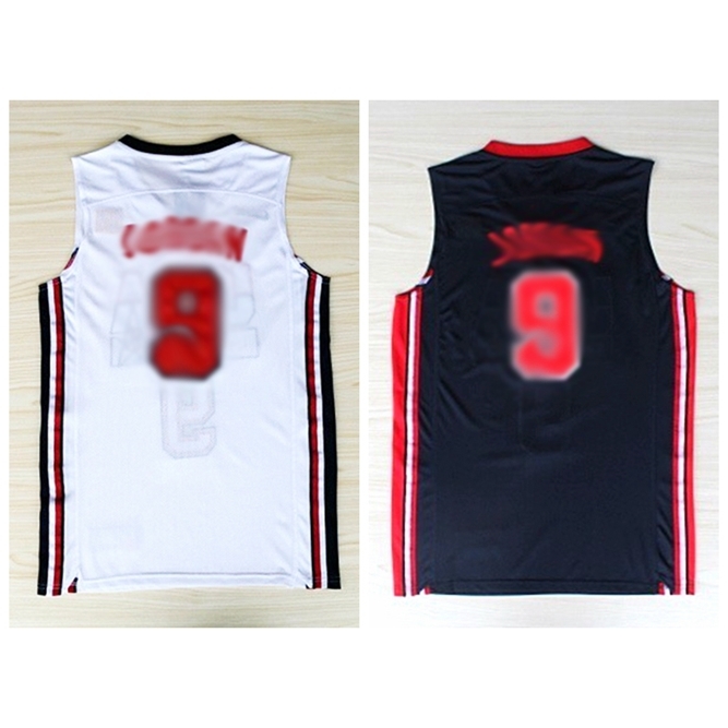

Movie Version Brand New 1992 Dream Team US USA Olympic Games Top Basketball Jerseys Men's Vest Stitched Black White S-2XL Vintage, 9#white