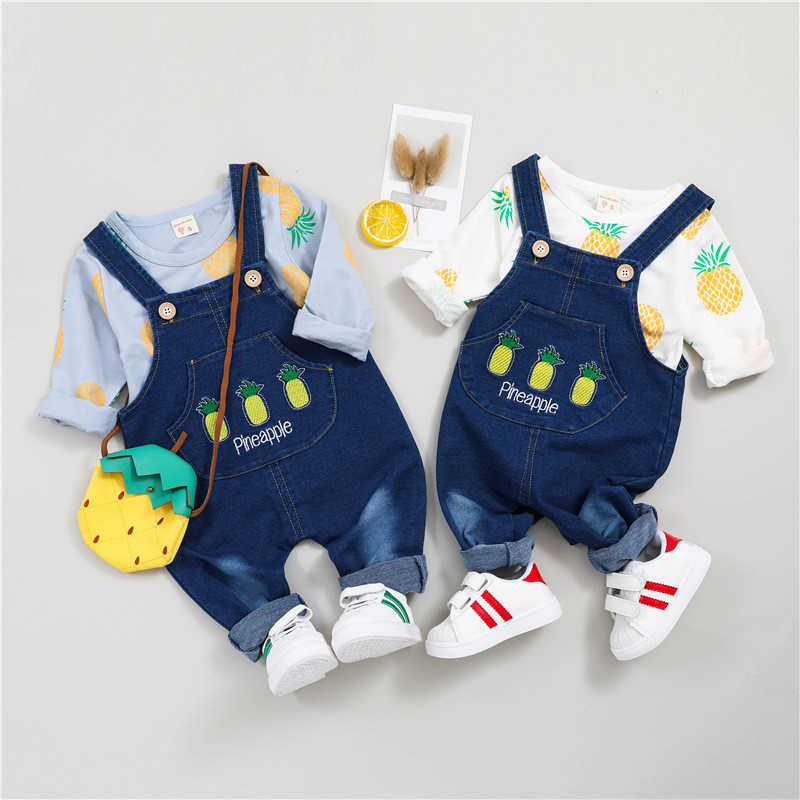 

baby girl boy clothes spring autumn active casual s s clothing kid children set 210615, T-shirt and romper
