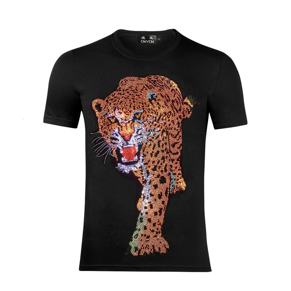 

2021 New T-shirt Tigers Down the Mountain Printed Couple Tshirts Men Women Short Sleeve 100% Cotton Camiseta Hombre Fzw8667 Sclu, Black