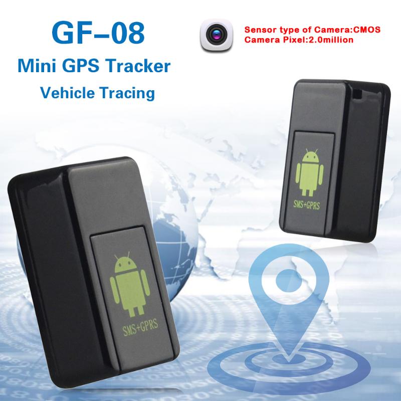 

Car GPS & Accessories GF-08 Mini Portable GSM/GPRS Tracker Real-time Tracking Locator With 3.7V 400mAh Li-ion Battery Long Standby Time Vide