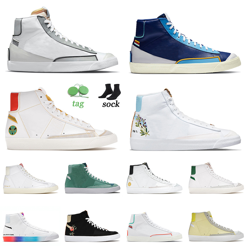 

Blazer Mid 77 Mens Women Platform Casual Sports Shoes Grey Tones Overlays Raygun Indigo Popcorn Vintage Trainers Sneakers Eur 36-45, C23 white pink 36-40