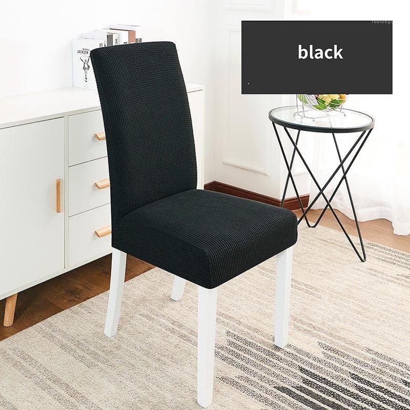 

Jacquard Chair Cover With Back Spandex Elastic Slipcover Polar Fleece Thicken Protector Case Banquet Wedding Decor 4Pcs Covers