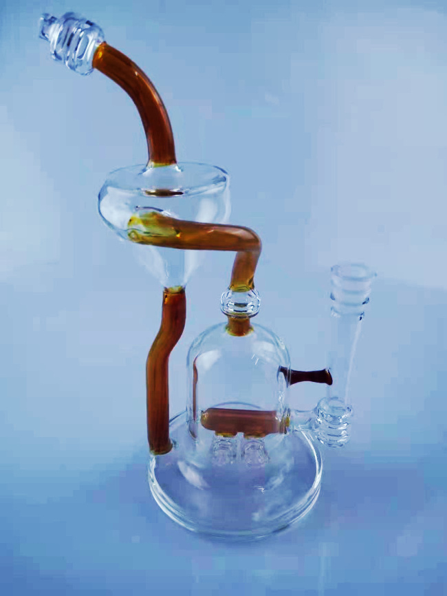

fluorescent amber glass hookah, dab rig smoking accessories , factory direct price concessions