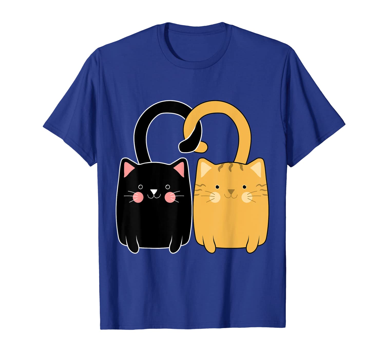 

cute ginger cat black kitten love valentines day tshirt, White;black