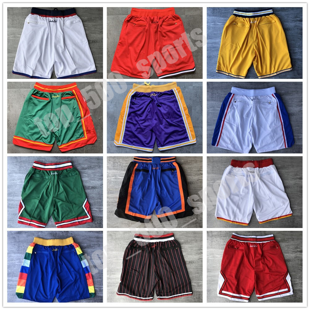 

Top Quality ! New Men Basketball Shorts Team Mens Don Pocket Shorts Sport Shorts Pants White Blue Red Purple Green Black stitched, Colour 8
