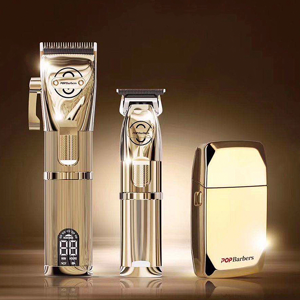 

Professional Men Electric Hair Clipper Hair Cutting Barber Accessories Golden Hair Trimmer Barbershop Machine Electric Clipper 210302