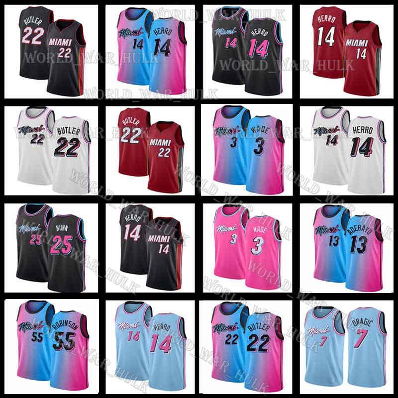 

Goran 7 Dragic Jerseys Bam 13 Adebayo Dwayne Miami Heat Tyler 14 Herro Dwyane 3 Wade Kendrick 25 Nunn Jimmy 22 Butler Robinson, Black;red