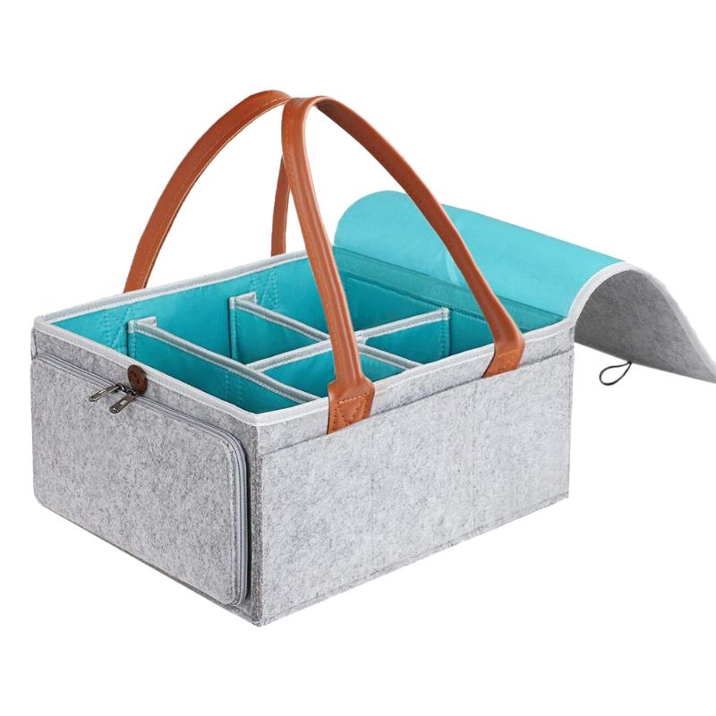 

Storage Bags Style Large Diaper Bag With Zipper Lid And Leather Handle Baby Shower Wipe Foldable Travel