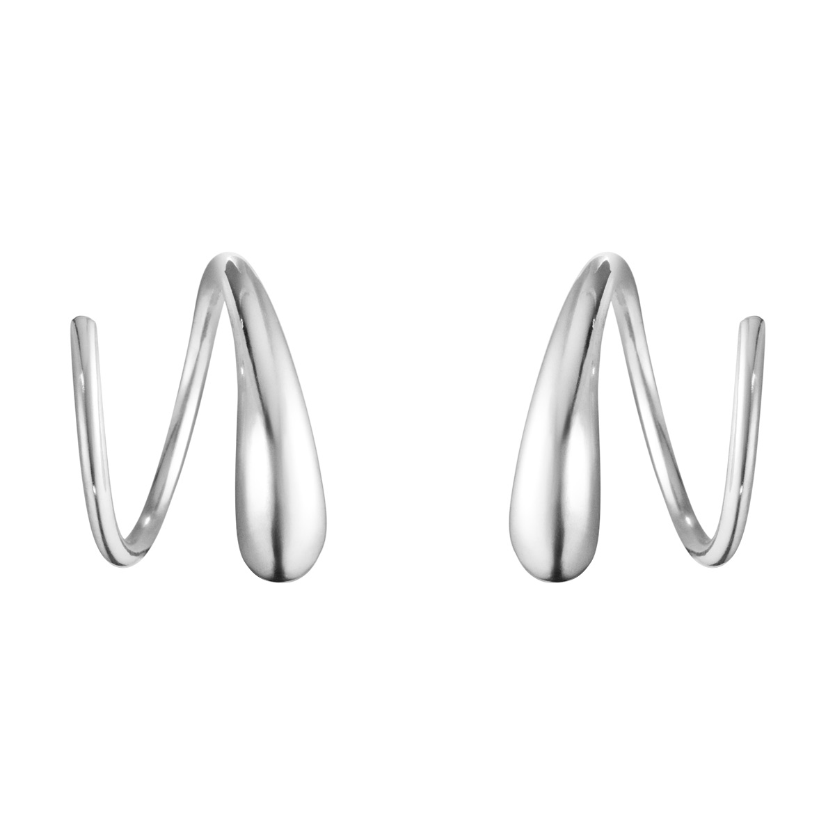 

European And American Style Stud 925 Sterling Silver Earrings Spiral Shape Simple Light Fashion All-Match Jewelry Accessories