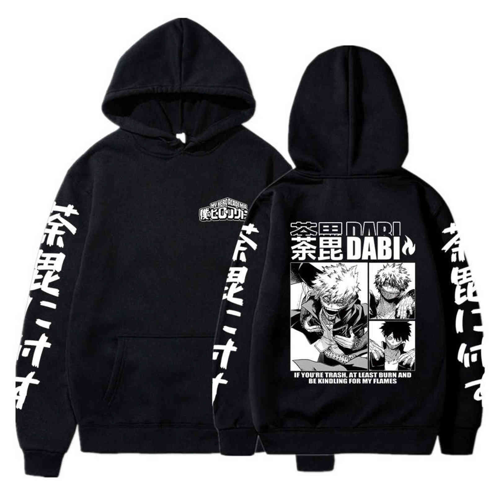 

Anime My Hero Academia MHA Hoodie Dabi Manga Icons Sweatshirt Boku No Hero Academia Gift Clothing Sudadera Felpa Moletom Y1121, Red
