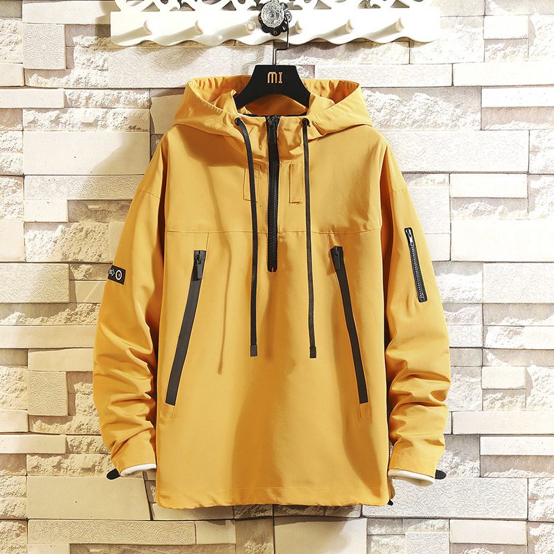 

2021 New Men's Black Streetwear Windbreaker Korean Casual Autumn Spring Baseball Jackets Coats Vxhm, Ak156 a