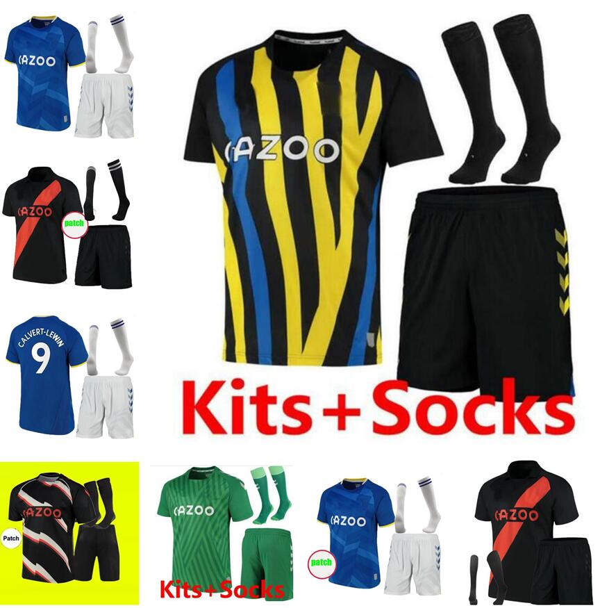 

ADULT KIDS KIT 2021 2022 Calvert-Lewin james RodrIguez soccer jerseys Sigurdsson Kean Delph Gbamin André Gomes Home Away third 21 22 Richarl, Black;yellow