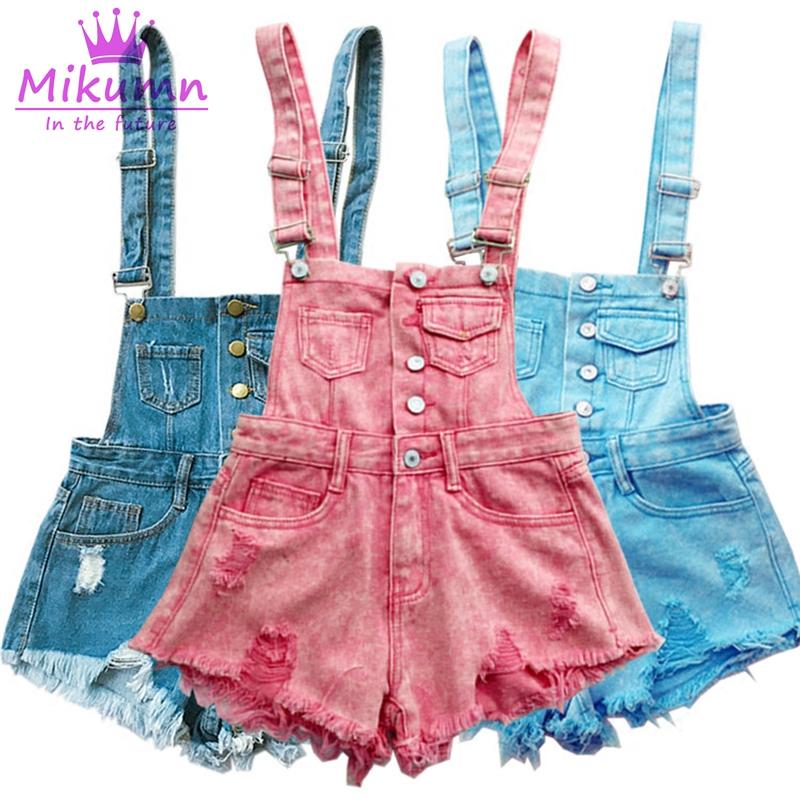 

Women's Jumpsuits & Rompers Harajuku Denim Playsuits Women Jumpsuit Punk High Waist Female Strap Shorts Loose Casual Overalls, Black;white
