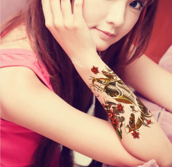 

AAA7 Sexy Colorful Flower Waterproof Tattoo Body Art Temporary Men Women Washable Fake Applique Paste Pattern 10pic