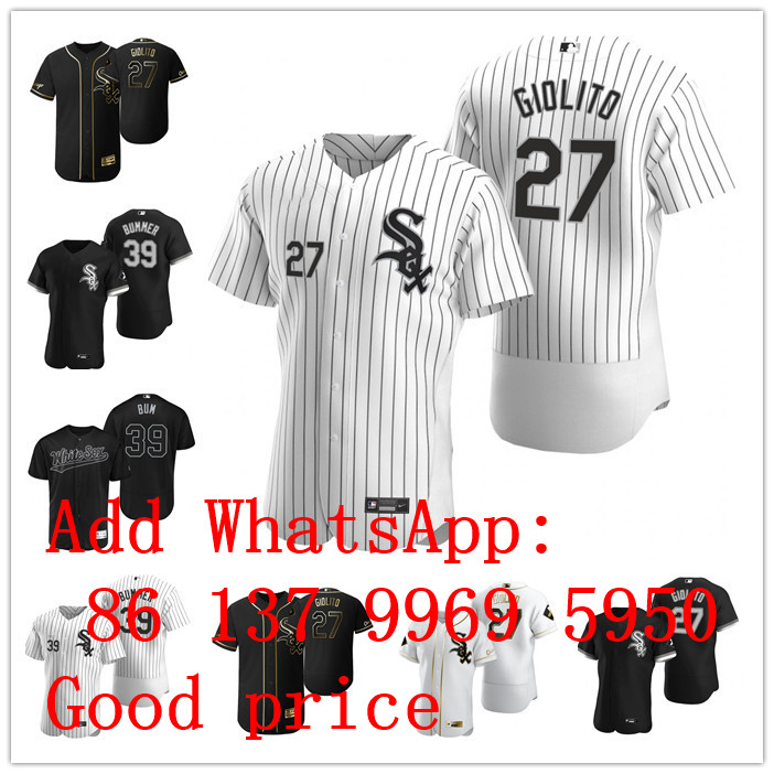 

custom Chicago's Mens women youth White Sox's 39# Aaron Bummer 27#Lucas Giolito grey black blue Authentic Weekend 2020 Home Jersey