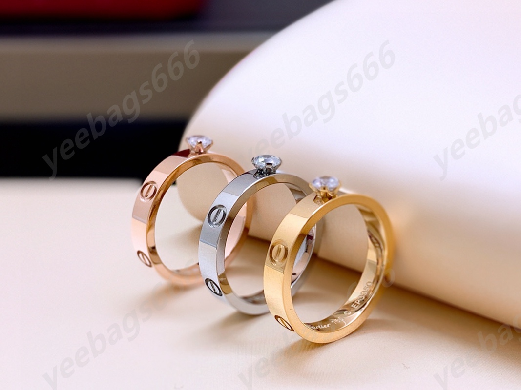 

High Quality Designer Ring Fashion Jewelry Men's Wedding Promise Rings Ladies Gift