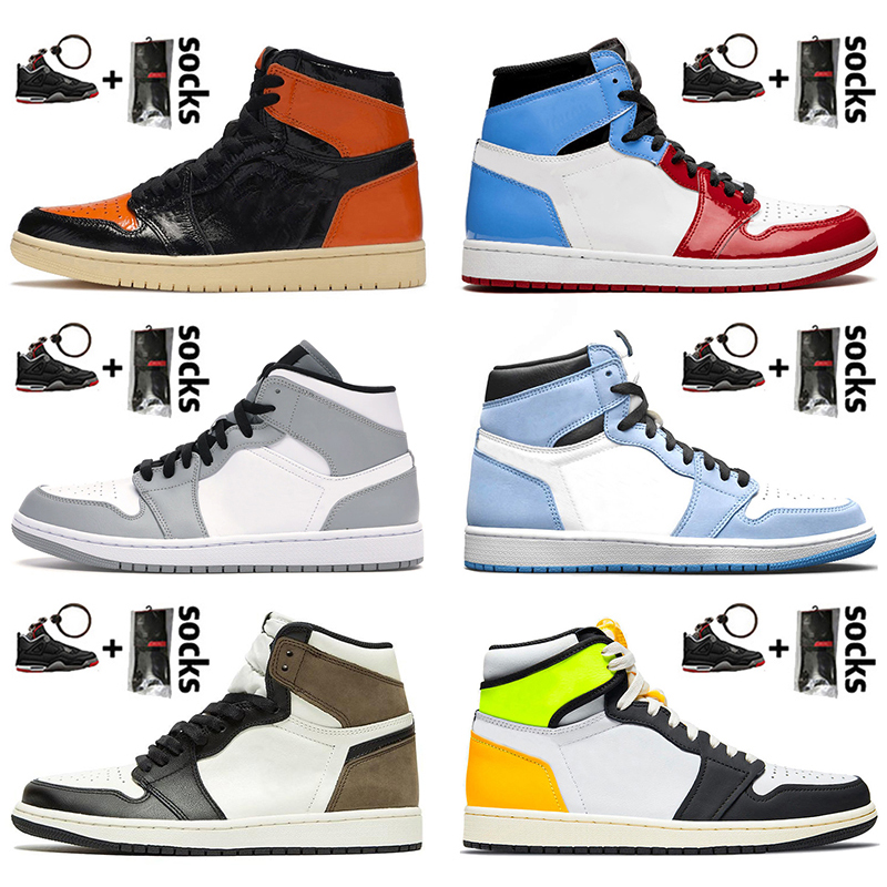 

Hot Selling Barely Orange Basketball Shoes Men Women Junpman 1 1s Light Smoke Grey White Shadow Retro High OG Bio Hack Trainers Sneakers, #30 gold toe 36-46