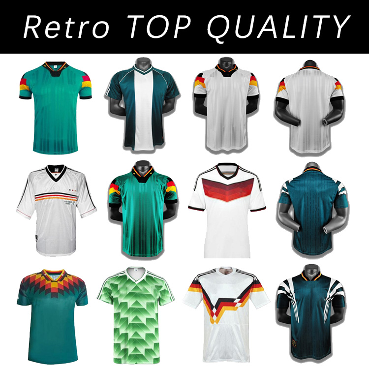 

88 90 96 Germany Retro Soccer Jersey Effenberg Ozier KLINSMANN Matthaus Mueller Muller Kahn Deutschland Ballack Bierhoff KLOSE Football Shir, Black;yellow