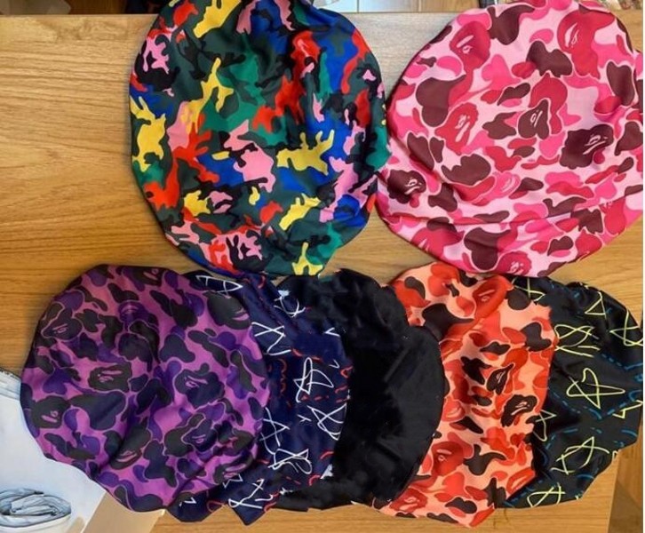 

60 styles bonnet caps Women Stretch Sleep Turban Hat Scarf Silky Bonnet Chemo Beanies Caps Cancer Headwear Head Wrap Hair Accessories