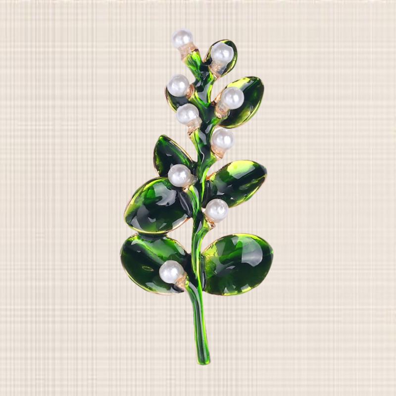 

Pins, Brooches 1Pc Green Drip Beautiful Flowers Pearl High Grade Brooch Accessories Clothes Pin Jewelry(Green)