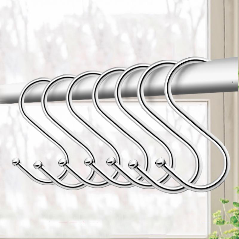 

Stainless steel Practical Hooks S Shape Kitchen Railing Hanger Handbag Hook Clasp Holder Hooks For Hanging Clothes