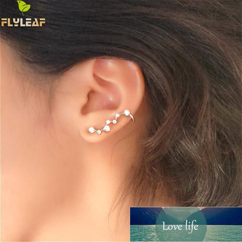 

Flyleaf 100% 925 Sterling Silver Cubic Zirconia Big Dipper Stud Earrings For Women Romantic Lady Fashion Jewelry