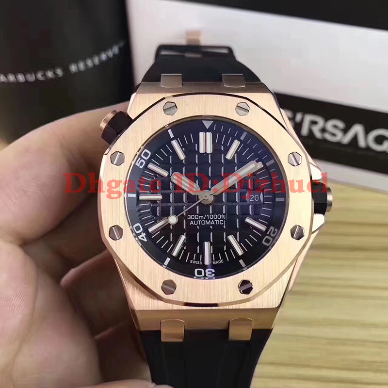 

2021 new mens watches top quality automatic movement 43MM rubber strap mens watches orologio di lusso, Add waterproof