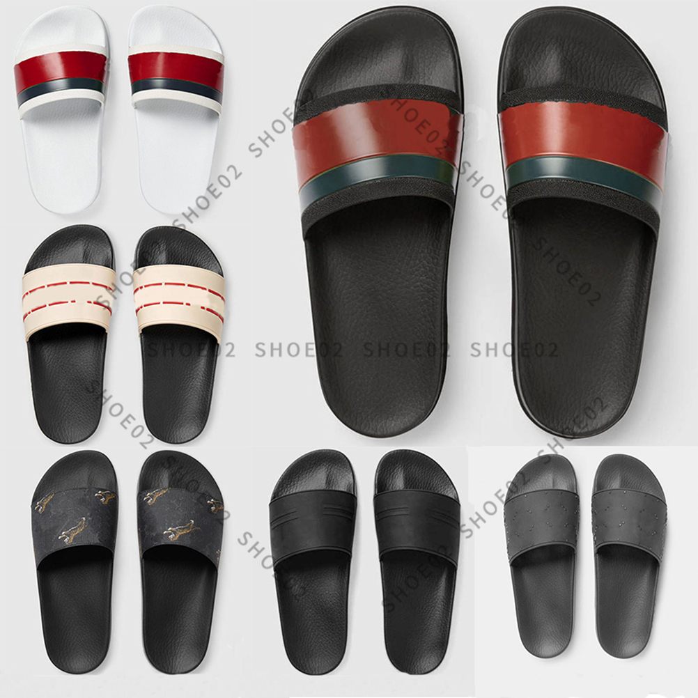 

With box High Quality Slipper Sandals Slides Casual shoes Slipper Sandals Shoes Huaraches Flip Flops Loafers Scuffs Size:35-45 shoe02 06