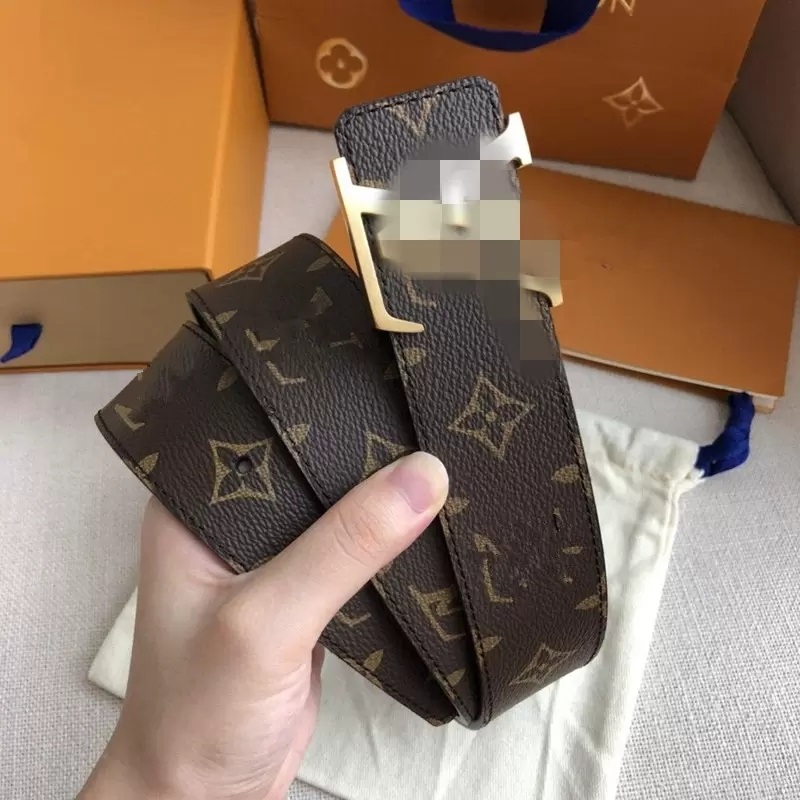 

2021 Fashion Big buckle genuine leather belt no box designer men women high quality mens belts 105-120cm 211958, Black;brown
