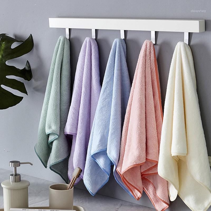 

Towel Microfiber Fabric Bath High Absorbent Solid Color Soft Comfortable Convenient Gentle Skin Bathroom