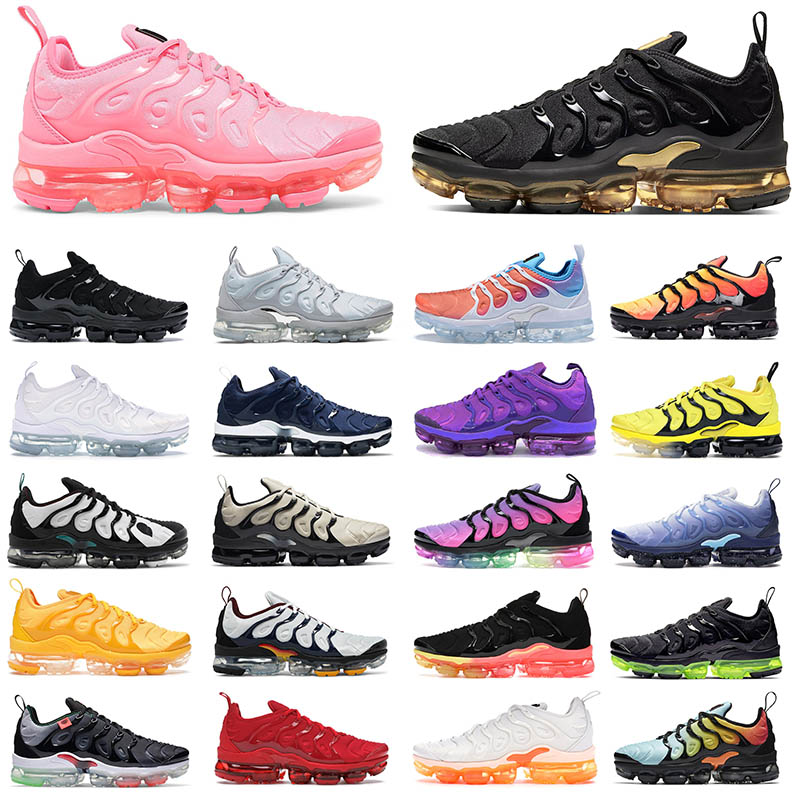 

TN plus men women running shoes trainers Bubblegum Orange Metallic Gold Coastal Blue Black White Volt Wolf Grey Lava Glow mens Outdoor