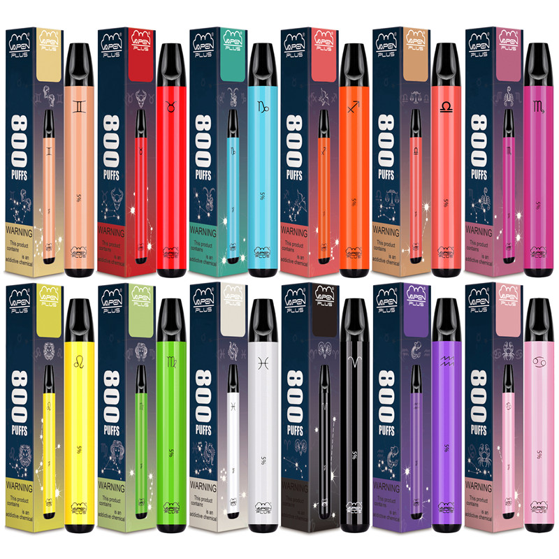 

Original VAPEN PLUS 800 Puffs Disposable Vape Pen E-Cigarettes Kits 550mAh Battery 3.5ml Capacity Zodiac Limited Edition Portable Vaporizers