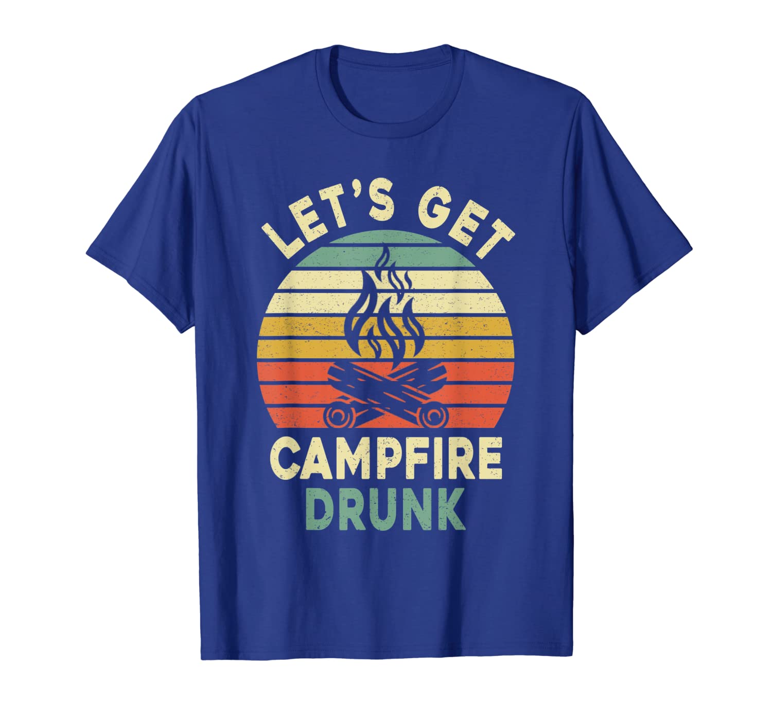 

Funny Camping Lets Get Campfire Drunk Drinking T-Shirt, White;black