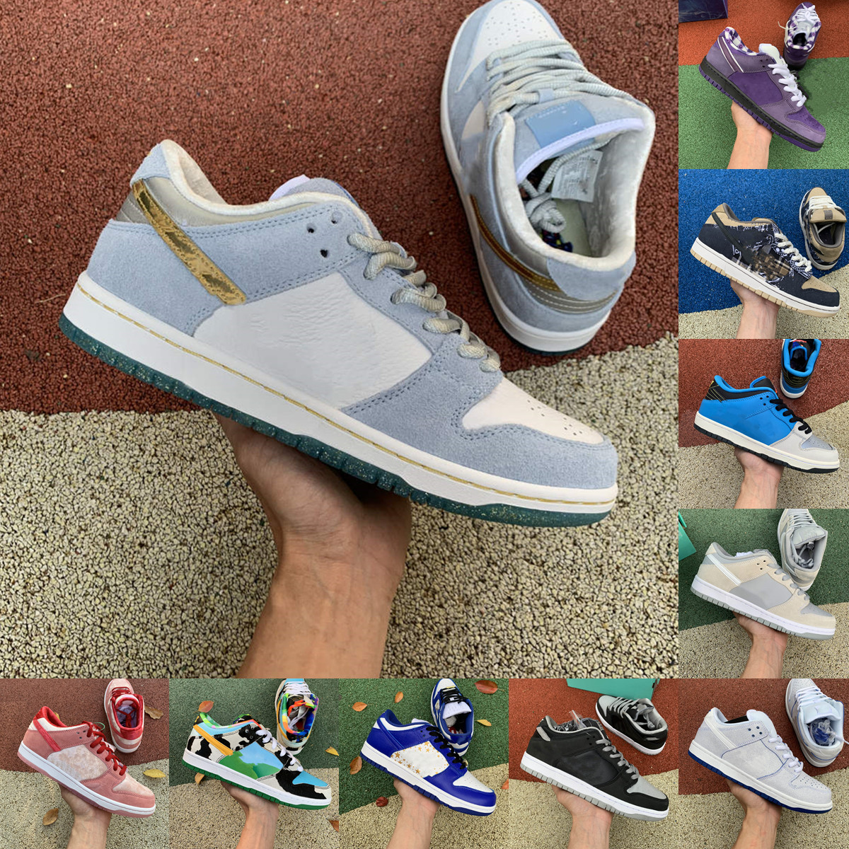 

SB Sean Cliver shadow dunky Chunky mens Skateboard shoes dunk Travis viotech plum panda pigeon Purple Lobster StrangeLove Low men women sneakers