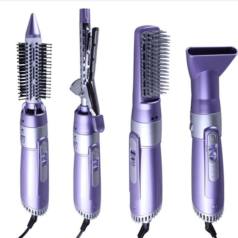 

Professional 4 in 1 Multifunction Hair Dryer Curler Curling Straightener Comb Iron Brush Electric Styling Tools